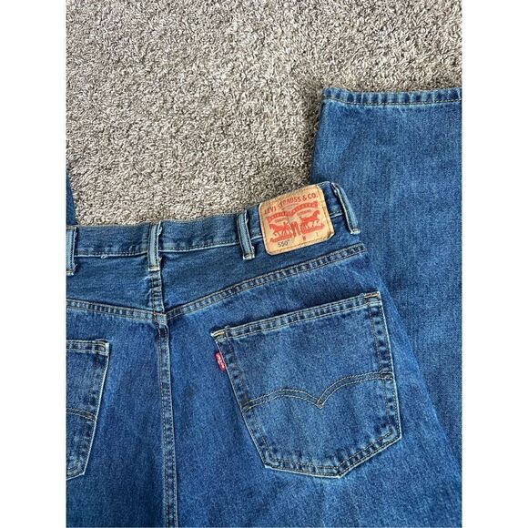 vintage levi’s 550 men’s W40 L36 cotton blue jeans relaxed straight leg denim - Picture 3 of 11
